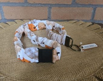Pumpkin/Fall Breakaway Scrunchie Lanyard/Badge Holder