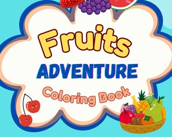 Fruits Coloring Book - Printable PDF for Kids Activity for Kids Digital ...