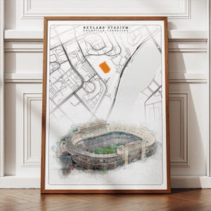 Neyland Stadium Art Print: Knoxville Tennessee Football - Game Room Decor (Digital Download)