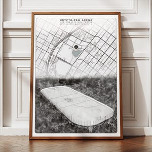 Crypto.com Arena Poster: Los Angeles Kings Hockey Map (Digital Download)