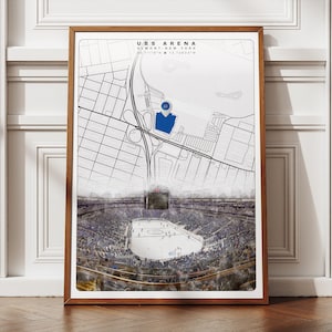 UBS Arena Stadium Poster: New York Islanders Hockey Art (Digital Download)