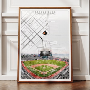 Oracle Park Poster: San Francisco Giants Stadium Coordinates Art (Digital Download)