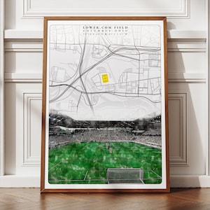 Geringerer.com Field Stadion Karte Kunstwerk, modernes digitales Fußball-Poster für Columbus Crew-Fans, perfekte Fußball Geschenk für sie oder ihn