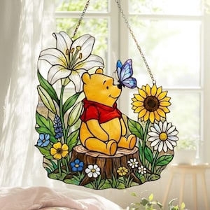 Pooh Stained Glass Light - Etsy