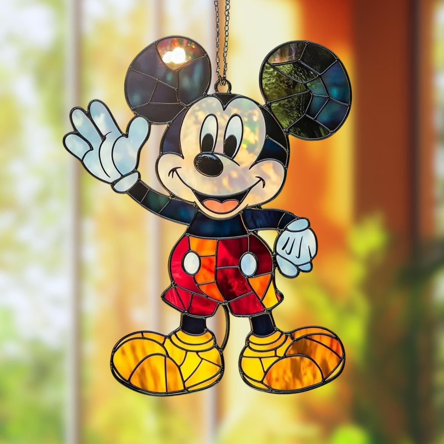 Mickey Mouse Window Suncatcher Ornament - Etsy