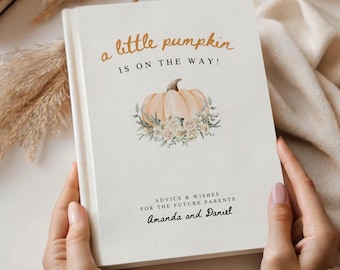 A Little Pumpkin Baby Shower Guest Book Fall Pumpkin Baby Shower Journal Autumn Baby Shower Gift Keepsake Pumpkin Baby Shower Decor
