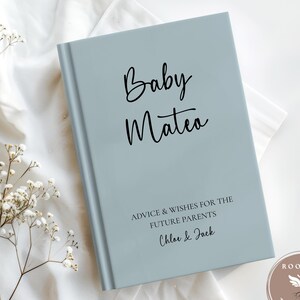 Baby Shower Guest Book Baby Journal Custom Guest Book Personalized Name Journal Wishes for Baby Advice and Wishes for Parents Baby Advice
