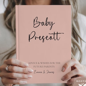 Baby Shower Guest Book Baby Journal Custom Guest Book Personalized Name Journal Wishes for Baby Advice and Wishes for Parents Baby Advice
