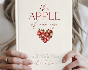 Apple Of Our Eye Baby Shower Guest Book Apple Of Our Eye Baby Shower Decorations  Custom Apple Gender Neutral Shower Decor Fall Theme Apple