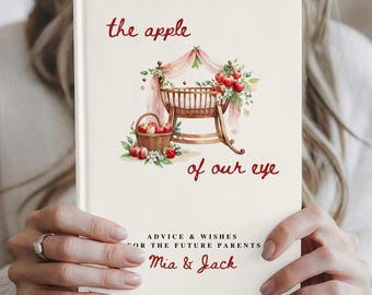 Apple Of Our Eye Baby Shower Guest Book Apple Of Our Eye Baby Shower Decorations  Custom Apple Gender Neutral Shower Decor Fall Theme Apple