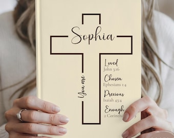Christian Baby Shower Gift Custom Name Faith Baby Journal Baptism Gift Girl or Boy Personal Baby Shower Gift Diary Faith