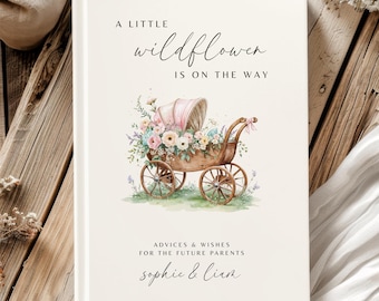 Wildflower Baby Shower Guest Book: Advice & Wishes Journal