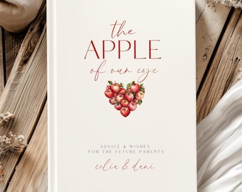 Apple Of Our Eye Baby Shower Guest Book Apple Of Our Eye Baby Shower Decorations  Custom Apple Gender Neutral Shower Decor Fall Theme Apple
