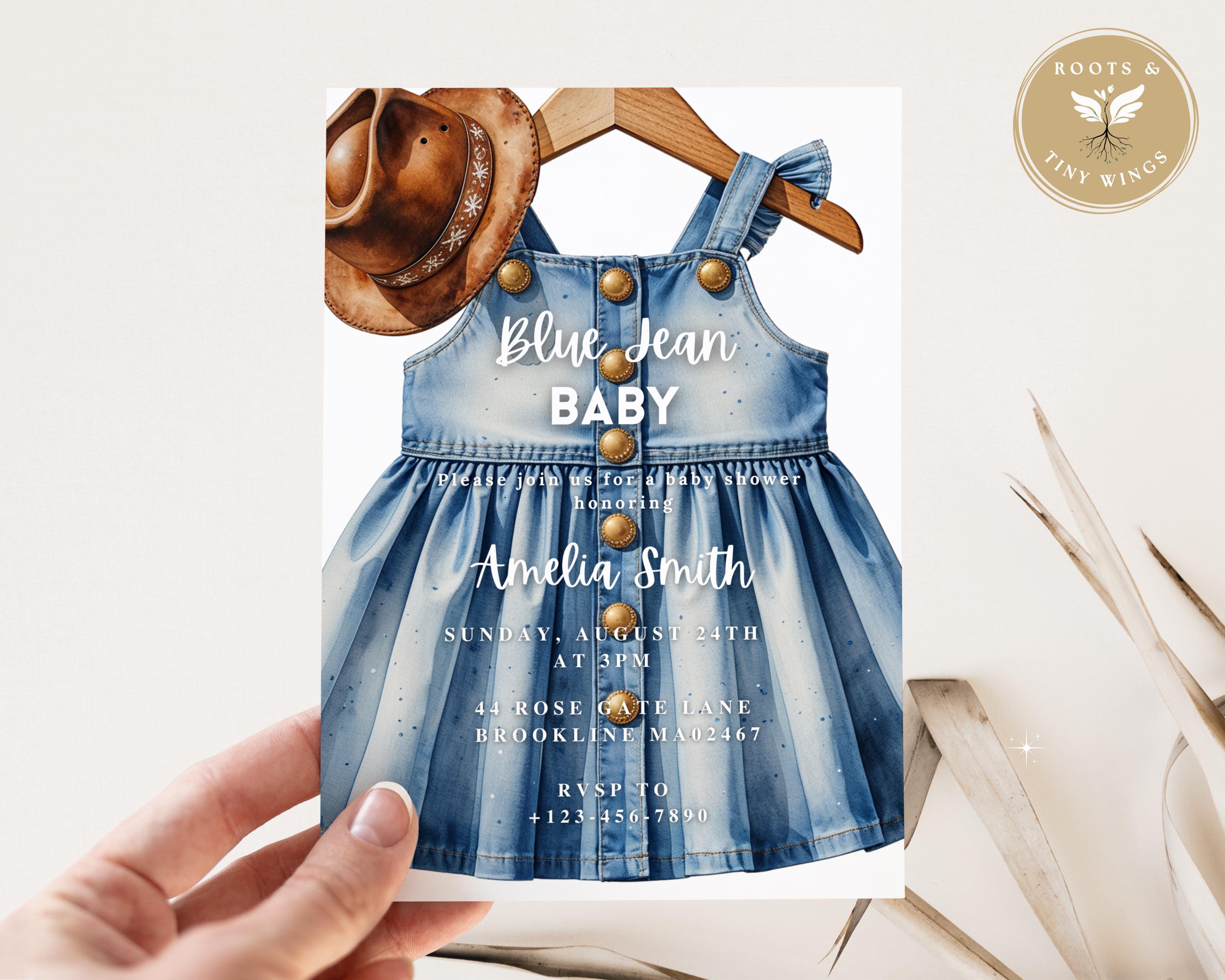 blue jean baby shower dress Baby Invitation Girl Denim Baby Shower Invite Sprinkle Baby Shower Decor Digital Invite Girl Blue Jean Baby Shower How to Wear a Style:strappy Embrace effortless maternity fashion Size:US 6