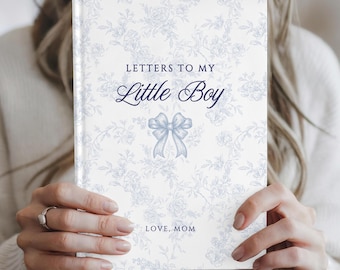 Letters To My Son Journal: Personalized French Toile Keepsake Notebook