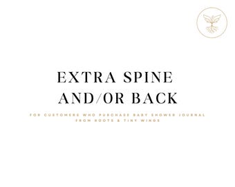 Extra Spine or Back Baby Shower Journal Advice and Wishes For The Future Parents