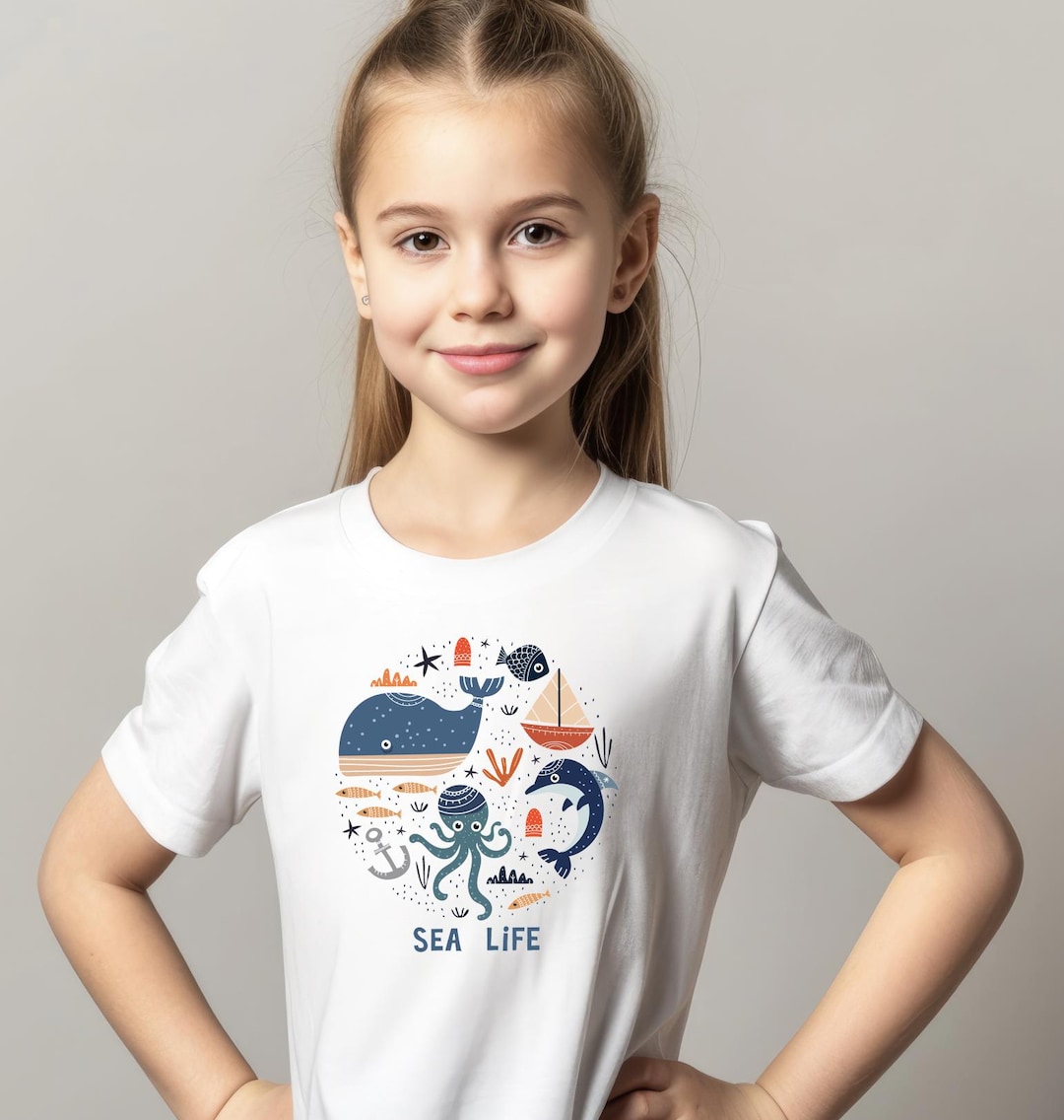 Sailor Light Grey Sustainably Made Kids T-Shirt main image 1