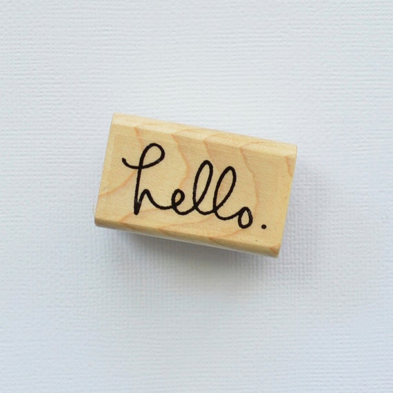 Items similar to Hello Stamp on Etsy