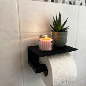 Toiletrolhouder | Opbergruimte | Geen boren nodig | Zelfklevend | Inclusief kleefpad | Modern | Toilet | Badkamer | Toiletpapier