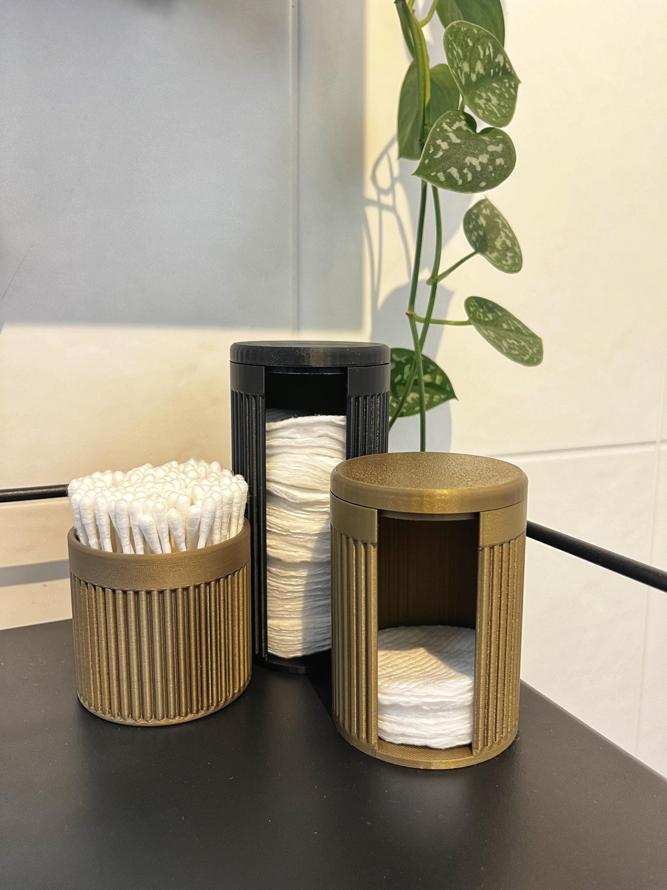 Bathroom Organizer | Q-Tips | Q-Tip Container | Makeup Remover Pads | Pads | Storage | Container