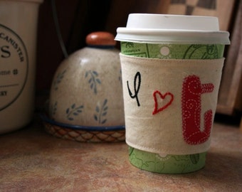 I heart tea cup cozy