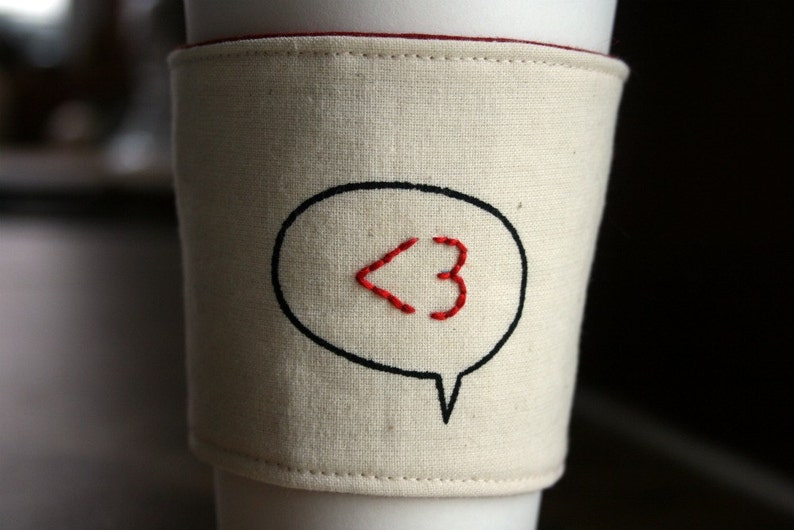 I heart you cup cozy image 1