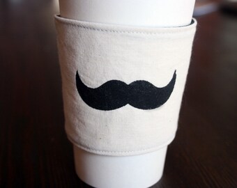 Moustache cup cozy