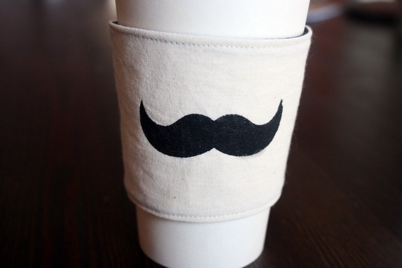 Moustache Cup Cozy Etsy