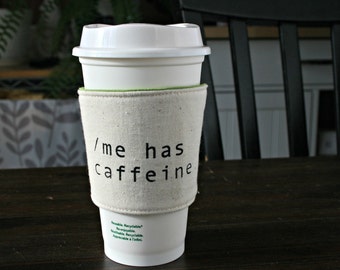 me has caffeine cup cozy