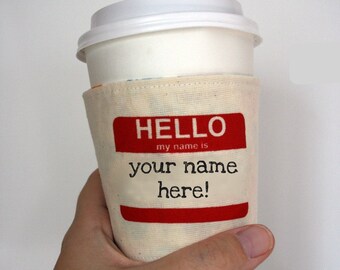 Personalized cup cozy