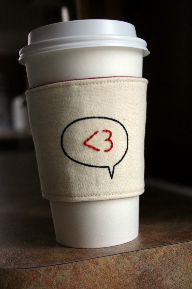 I heart you cup cozy image 3