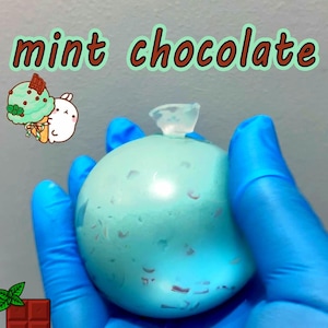Krispigt mintchokladslime stressboll | Sensorisk fidgetleksak, klämlindring