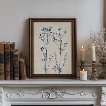 Botanical Vintage Art, French Country Home Decor, Nursery Wall Printable