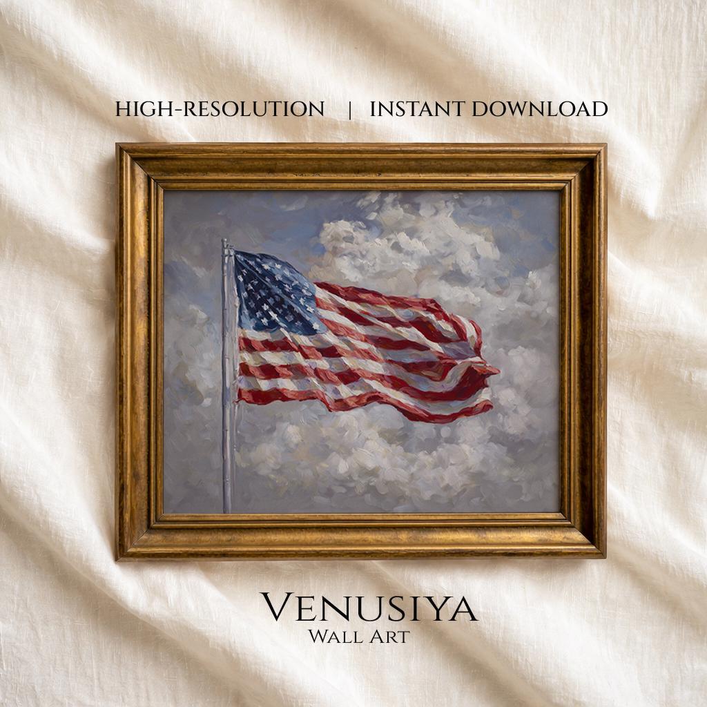 Vintage Landscape 4th of July Printable Wall Art