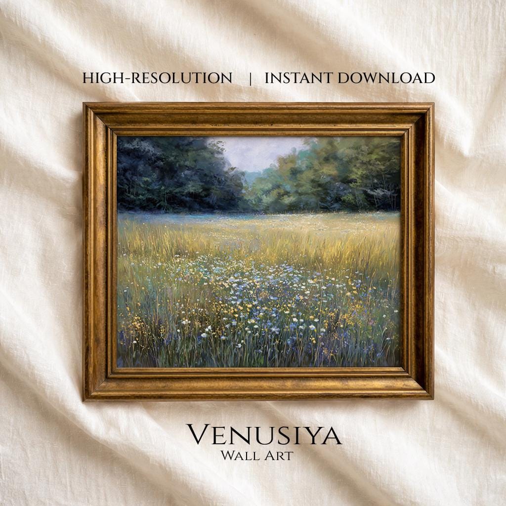 Vintage Wildflower Field Printable Art