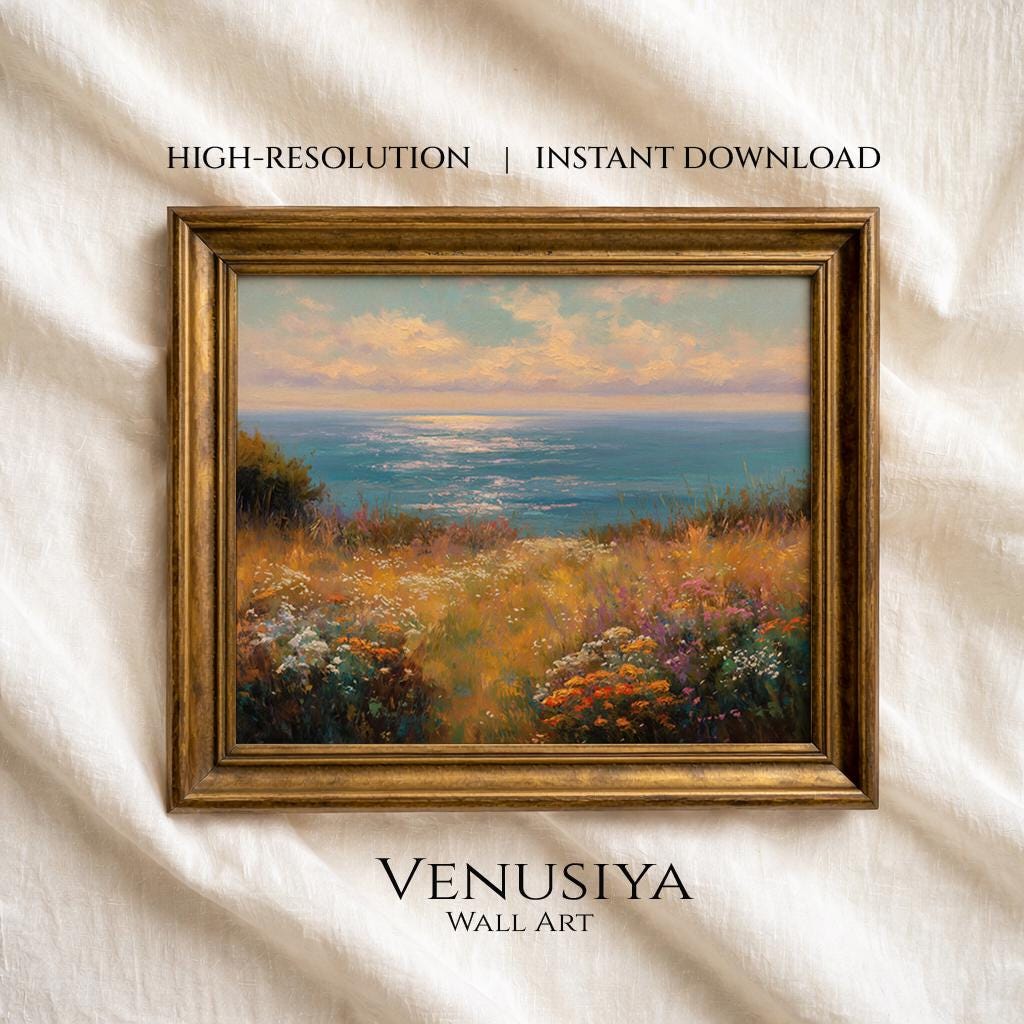 Coastal Wildflower Printable Wall Art