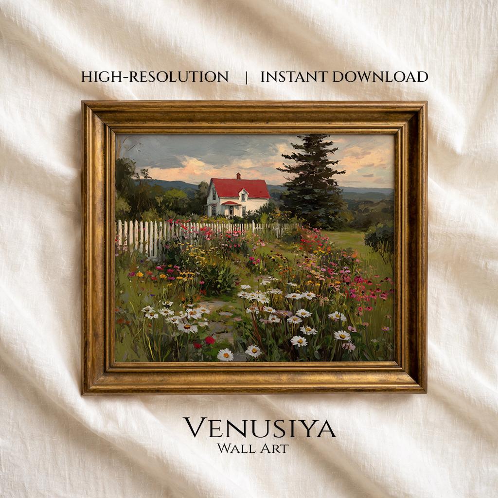 Spring Wildflower and Daisy Meadow Printable Wall Art