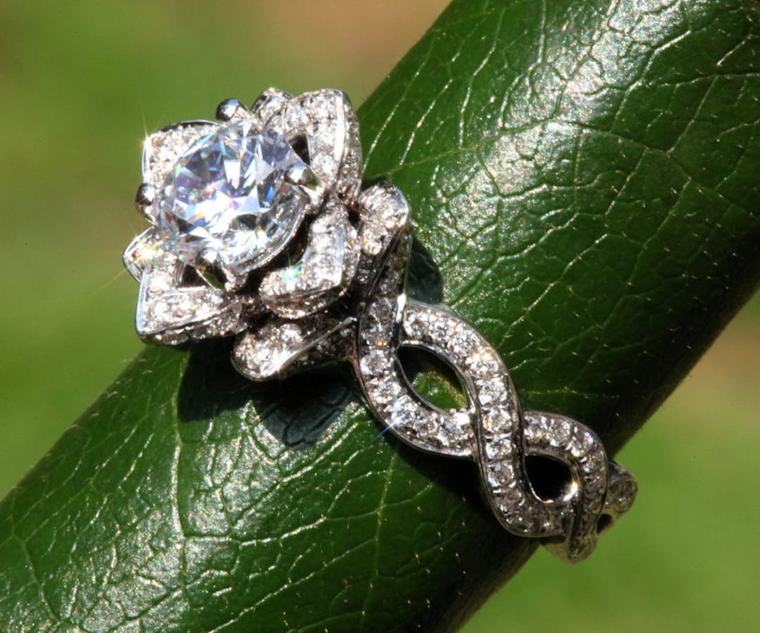 Lotus wedding shop ring