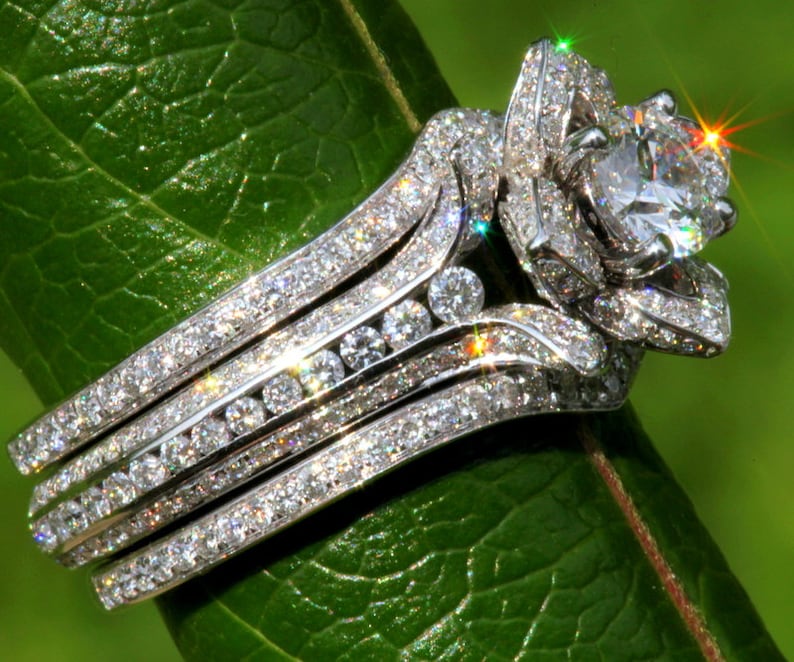 Matching Wedding Band for FL01 Flower Ring Wedding Band - 14k - Etsy