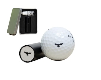 Golf Ball Stamp | Waterproof Aluminum Golf Ball Stamper Refillable Ink | Custom Golf Ball Stamp Marker | Golf Ball Stamps Gifts for Golfers