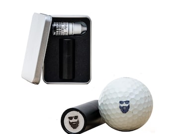 Golf Ball Stamp | Waterproof Aluminum Golf Ball Stamper Refillable Ink | Custom Golf Ball Stamp Marker | Golf Ball Stamps Gifts for Golfers