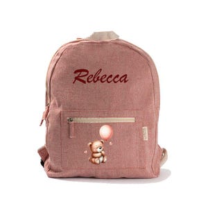 Customizable backpack for baby girl and boy birth in cotton gift idea