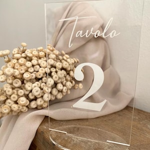 Personalized Plexiglass Table Numbers for Exclusive Event