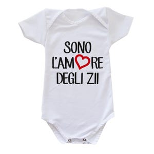 Baby girl bodysuit in personalized cotton I am the love of uncles gift idea