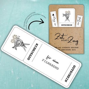 Sjabloon voor het afdrukken van een voucher voor een filmavond