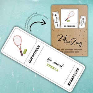 Tennis Voucher Print Sjabloon