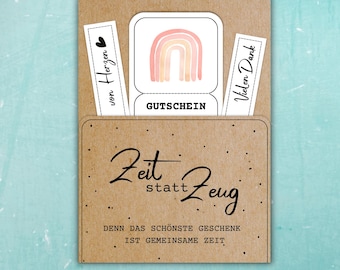Voucher card Time instead of stuff print template