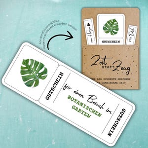 Modèle de bon d'achat pour le jardin botanique à imprimer