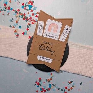 Birthday voucher cover print template