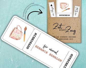Ceramic painting voucher template
